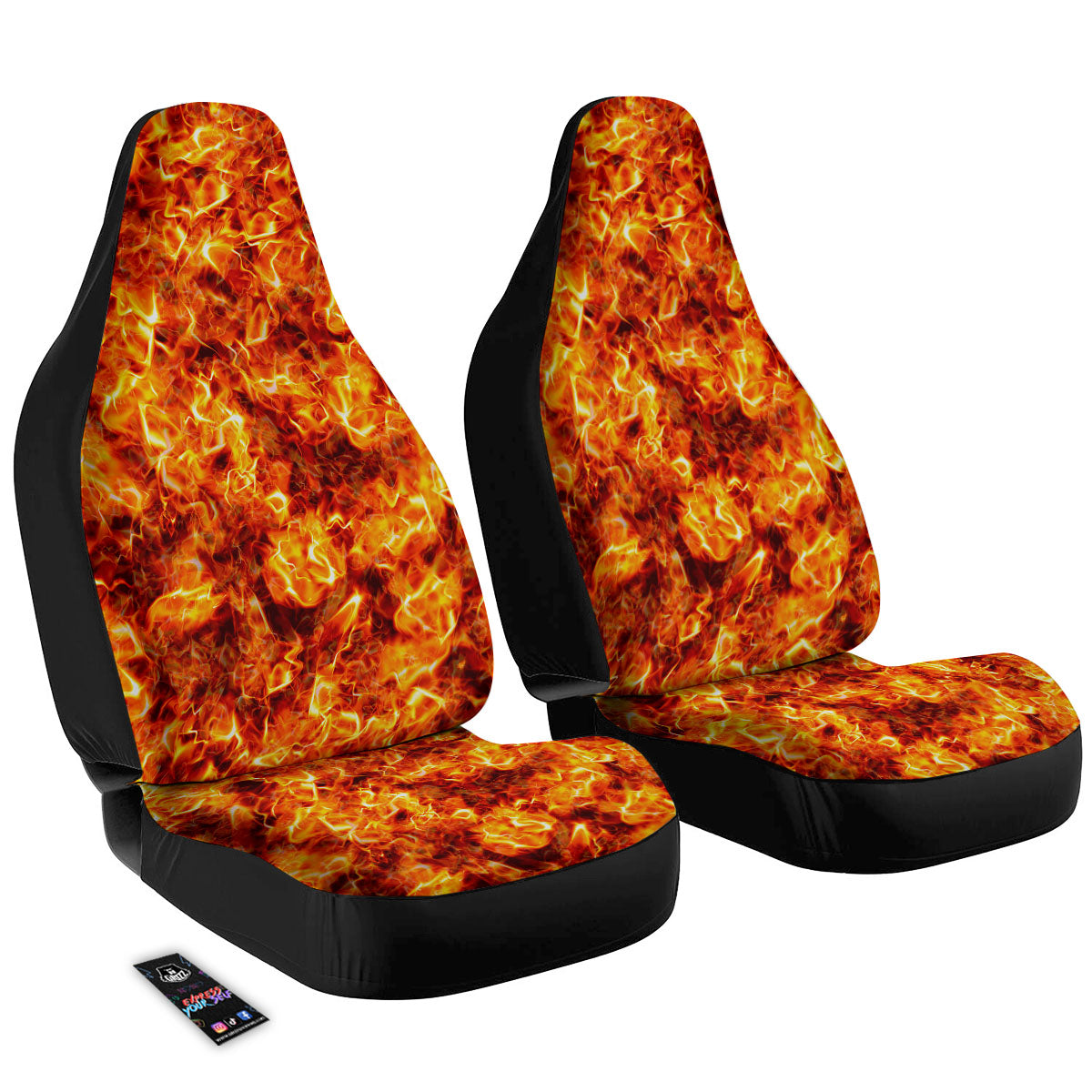 Burning Lava Print Car Seat Covers-grizzshop