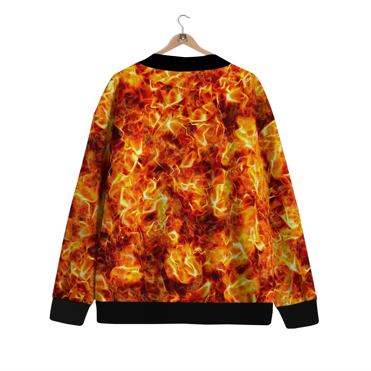 Burning Lava Print Cardigan-grizzshop
