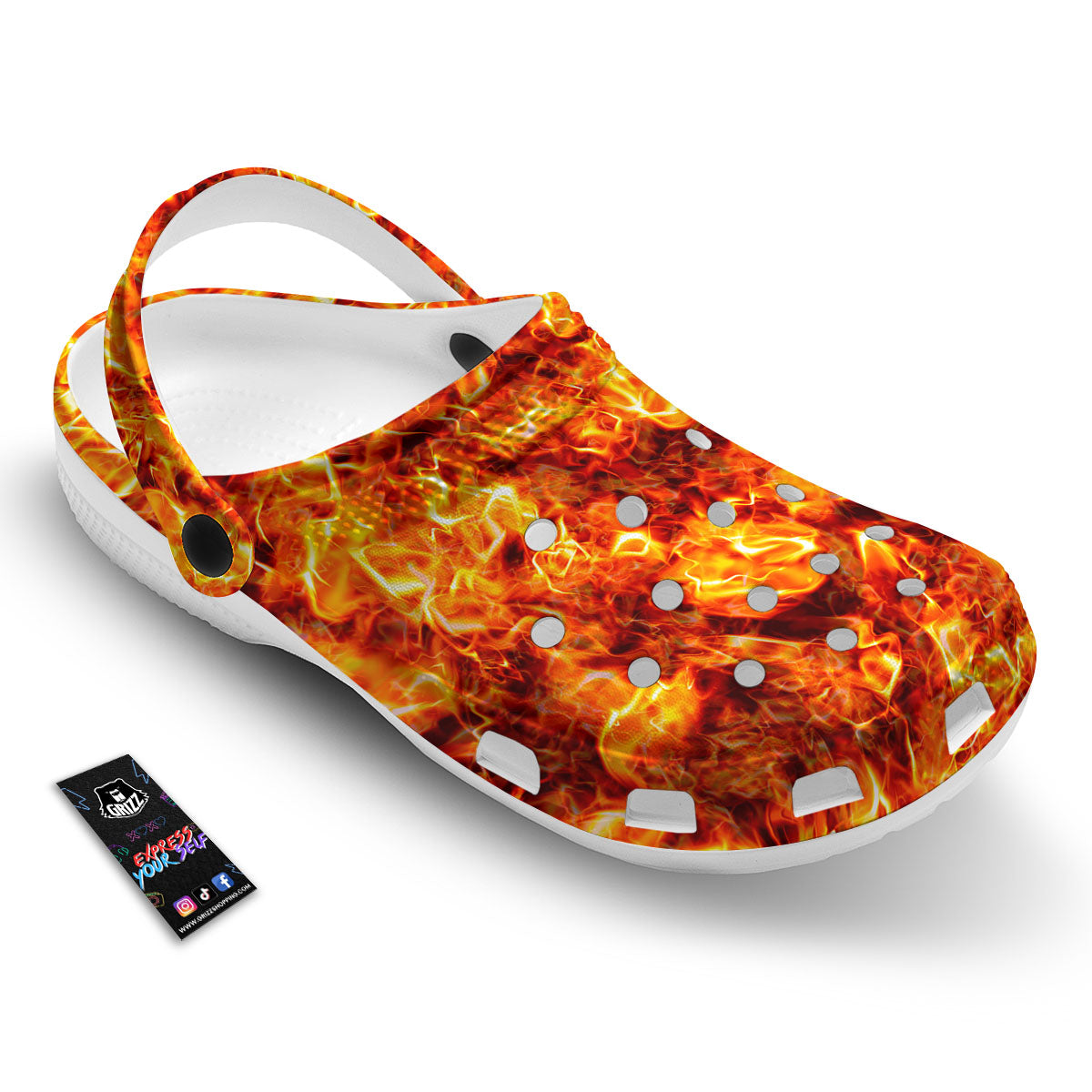Burning Lava Print Clog-grizzshop
