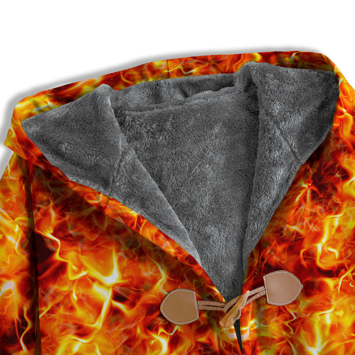 Burning Lava Print Men's Windbreaker Jacket-grizzshop