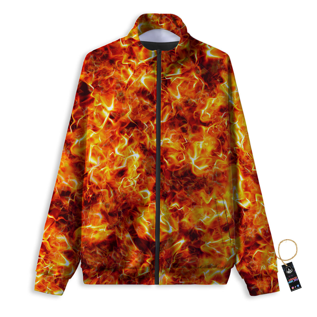 Burning Lava Print Track Jacket-grizzshop