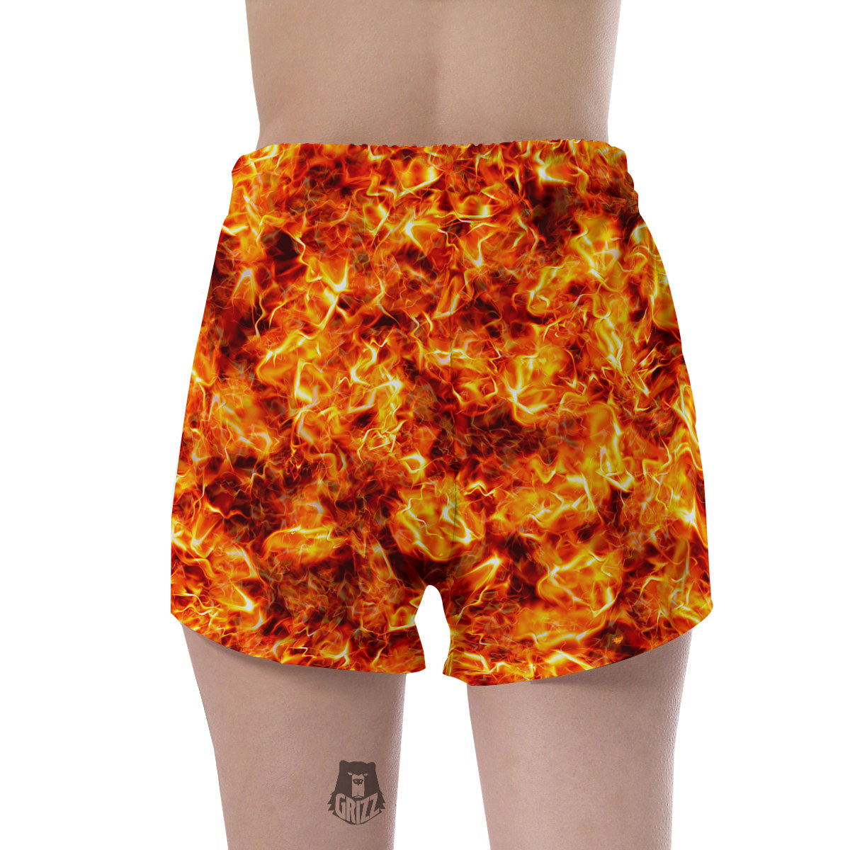 Burning Lava Print Women's Shorts-grizzshop