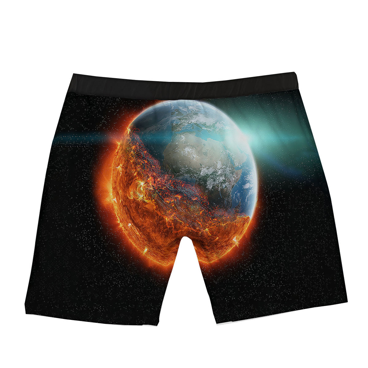 Burning Planet Print Boxer Briefs-grizzshop