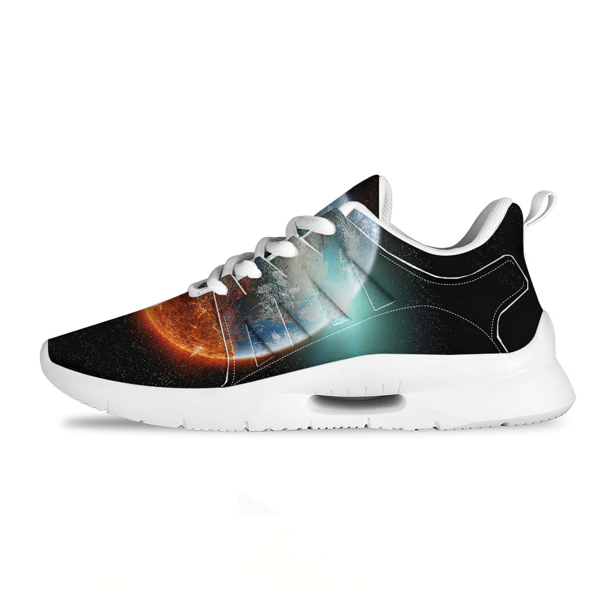 Burning Planet Print Tennis Shoes-grizzshop