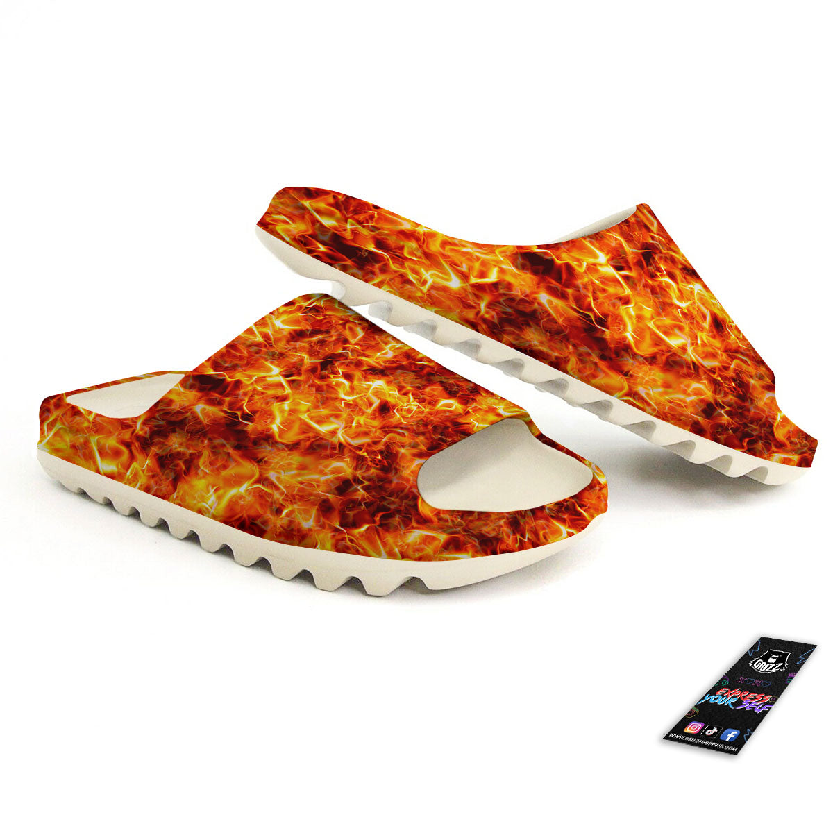 Burning Lava Print Sandals-grizzshop
