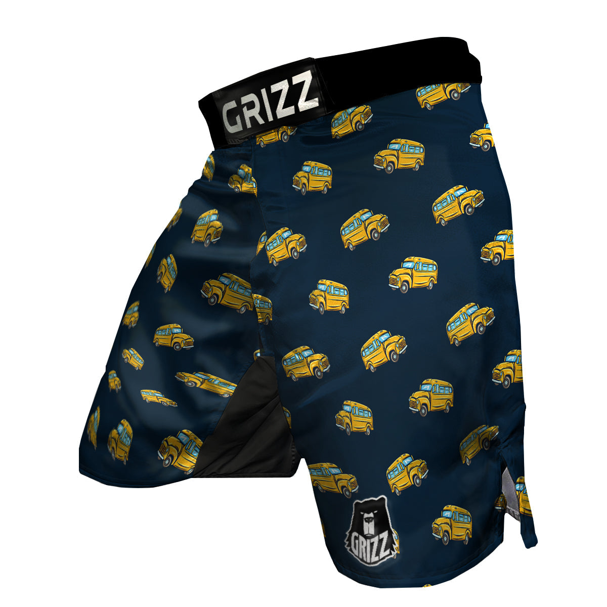 Bus School Pattern Print MMA Shorts-grizzshop