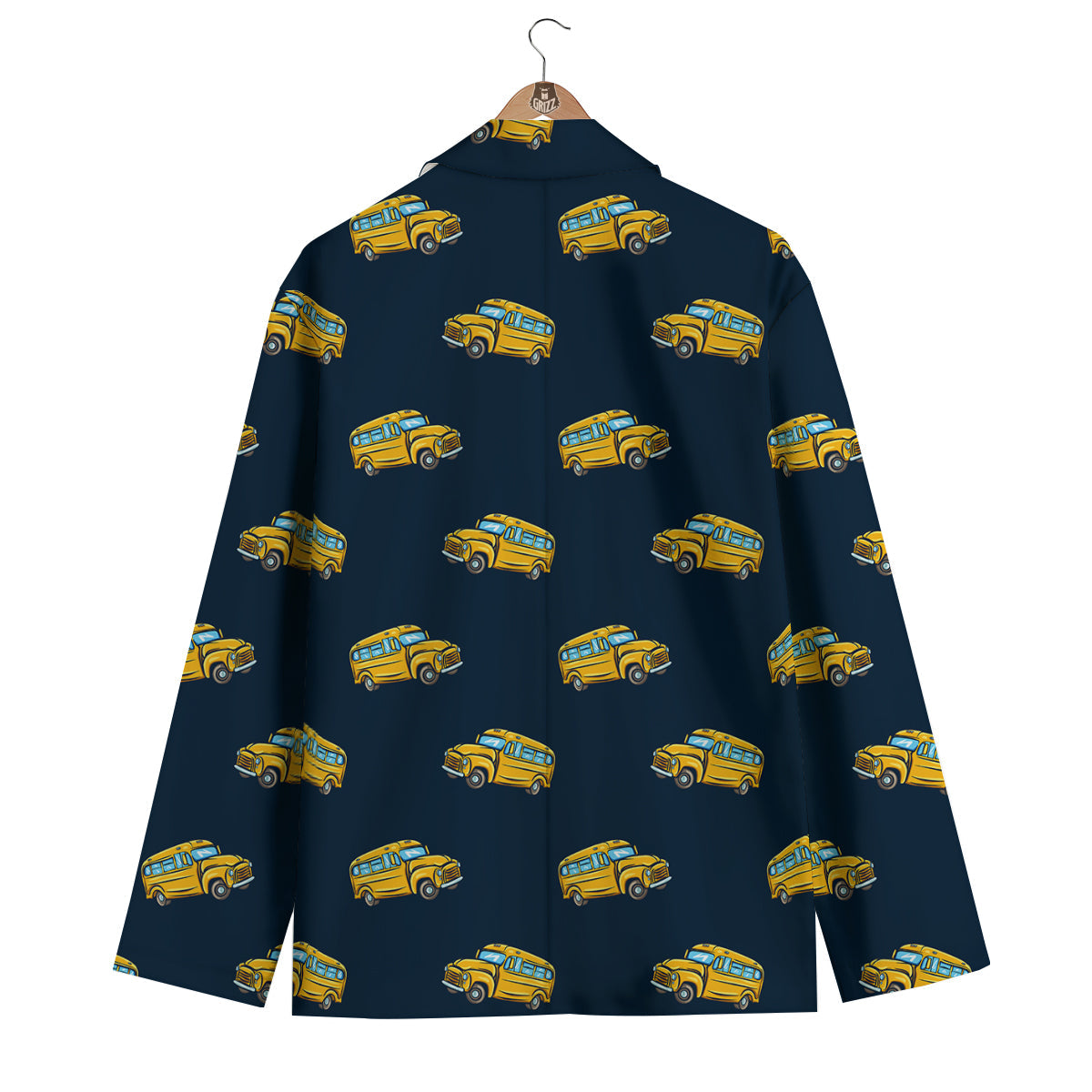 Bus School Pattern Print Men's Blazer-grizzshop