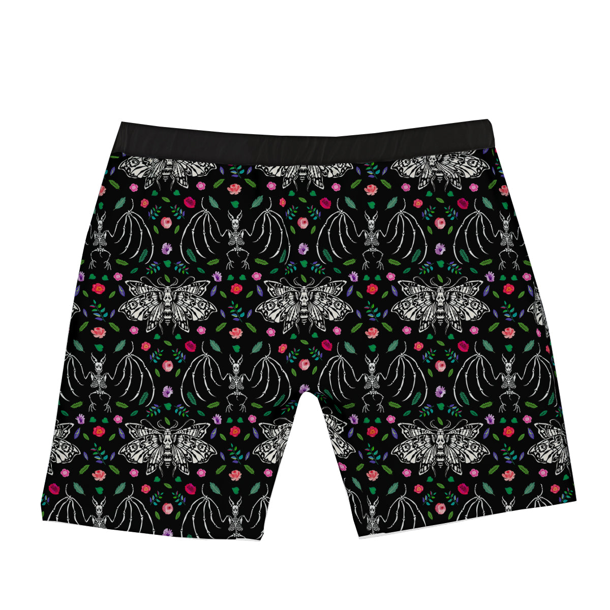 Butterflies And Skeletons of Bats Print Pattern Boxer Briefs-grizzshop
