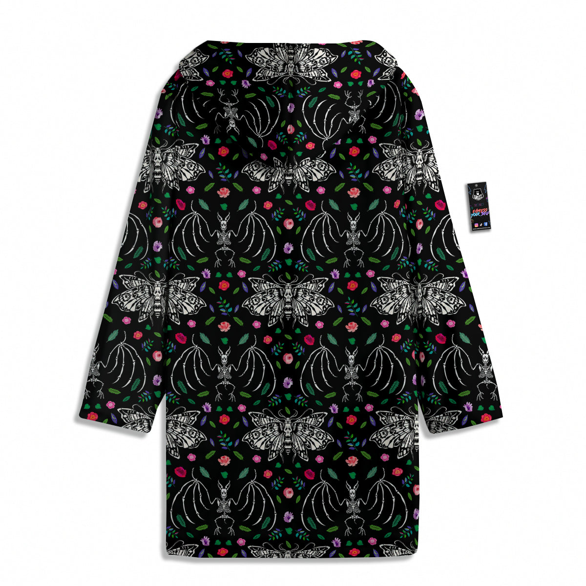 Butterflies And Skeletons of Bats Print Pattern Men's Windbreaker Jacket-grizzshop