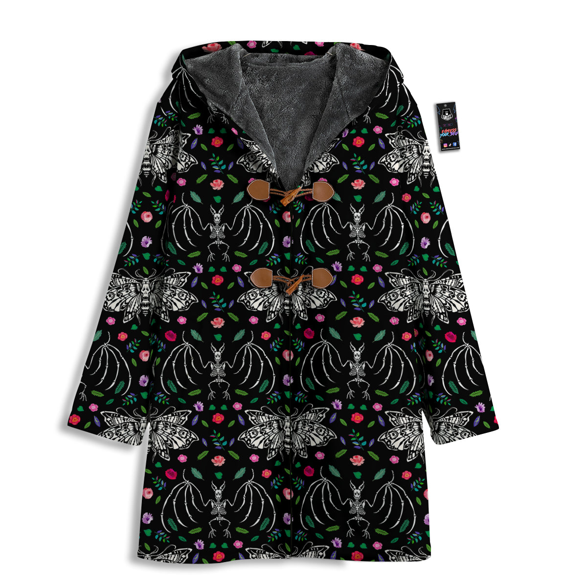 Butterflies And Skeletons of Bats Print Pattern Men's Windbreaker Jacket-grizzshop