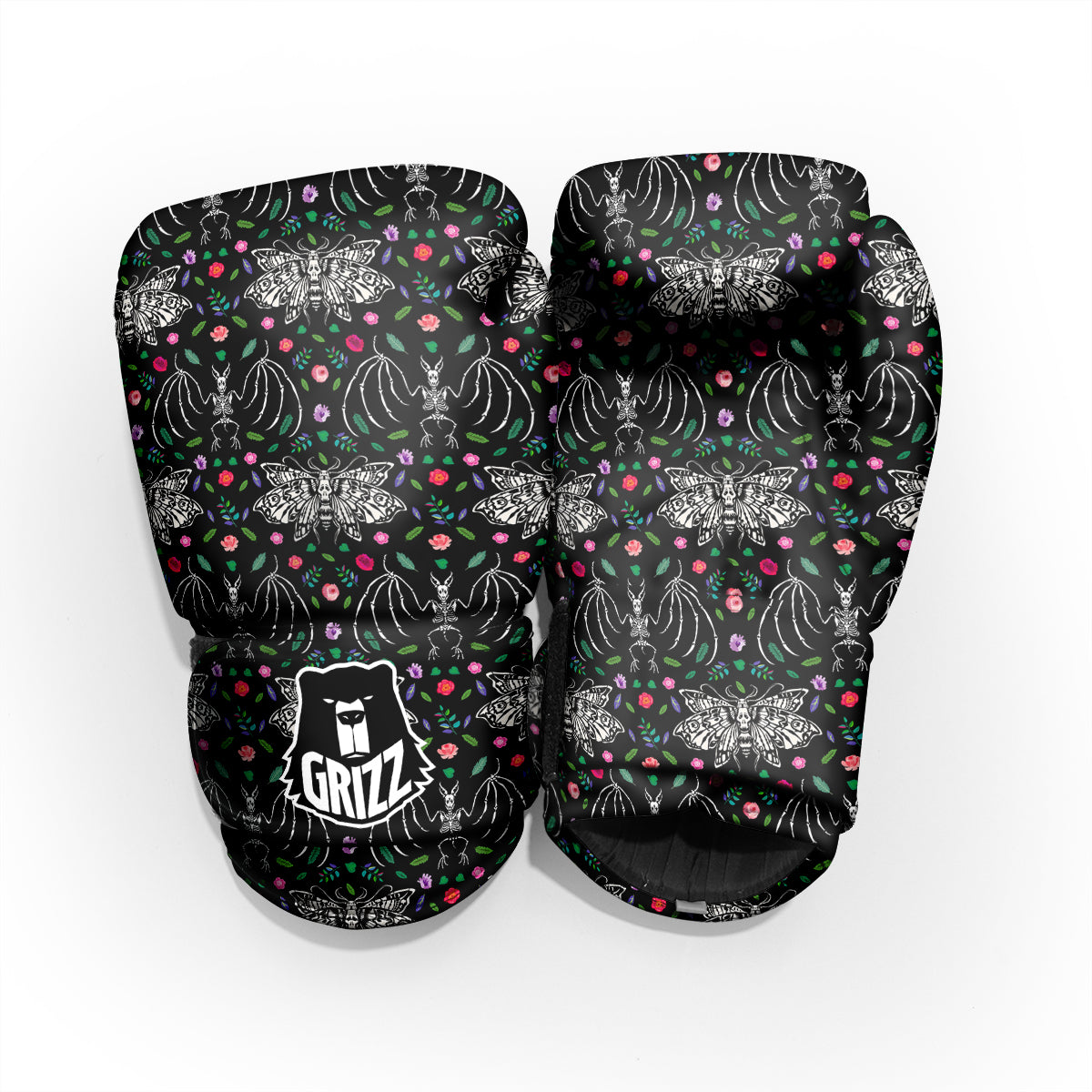 Butterflies And Skeletons of Bats Print Pattern Pro Boxing Glove