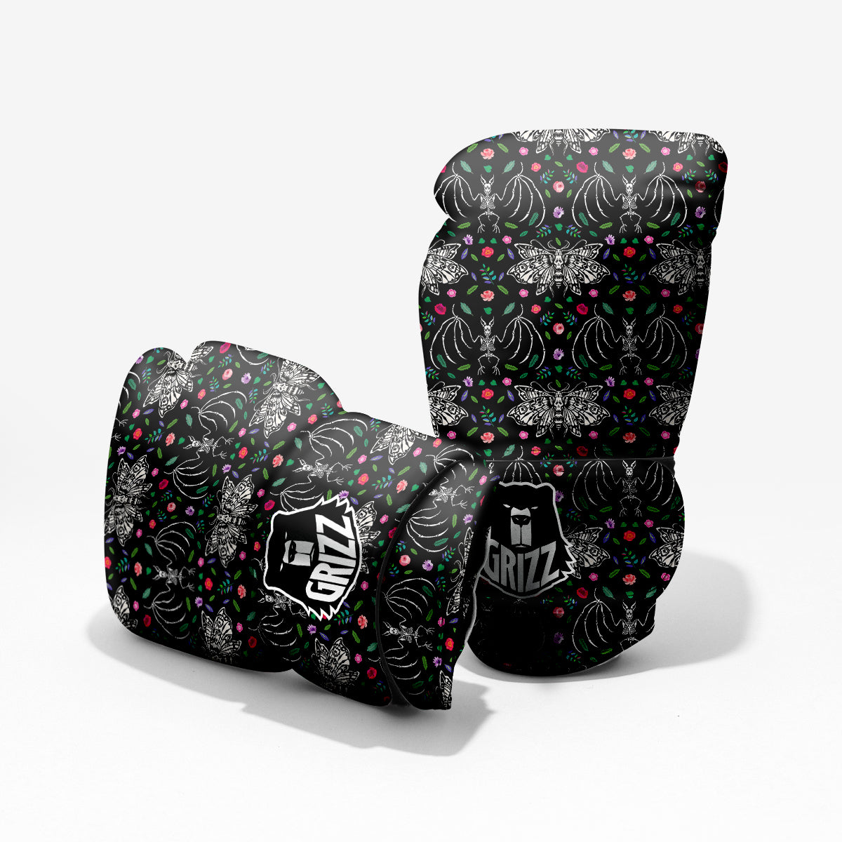 Butterflies And Skeletons of Bats Print Pattern Pro Boxing Glove
