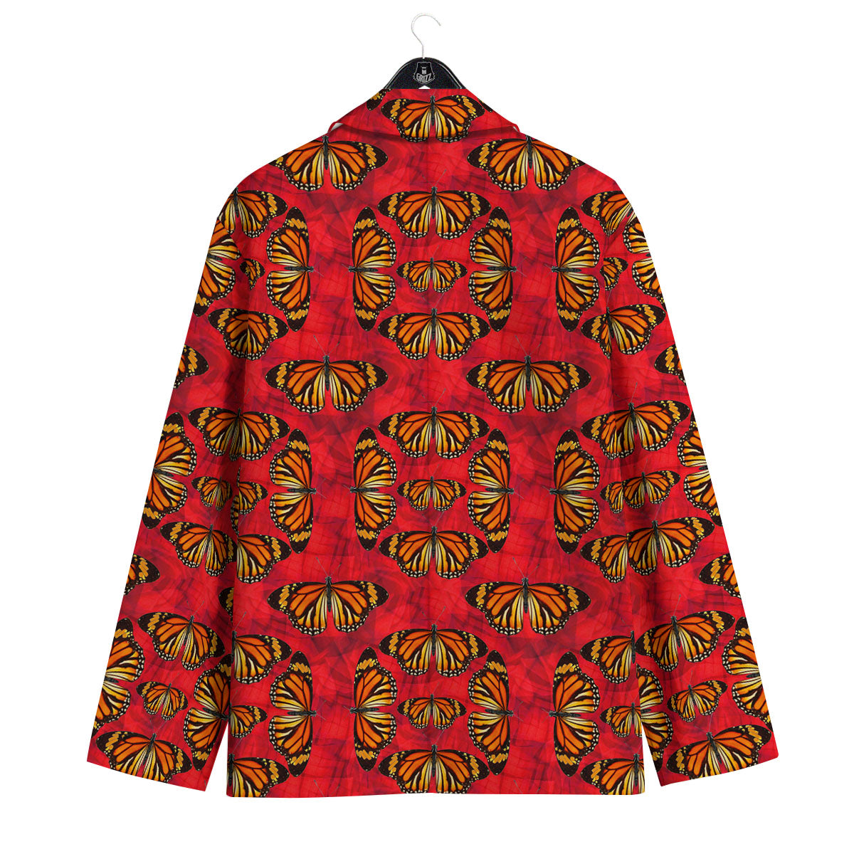 Butterflies Monarch Orange Print Pattern Men's Sport Coat-grizzshop