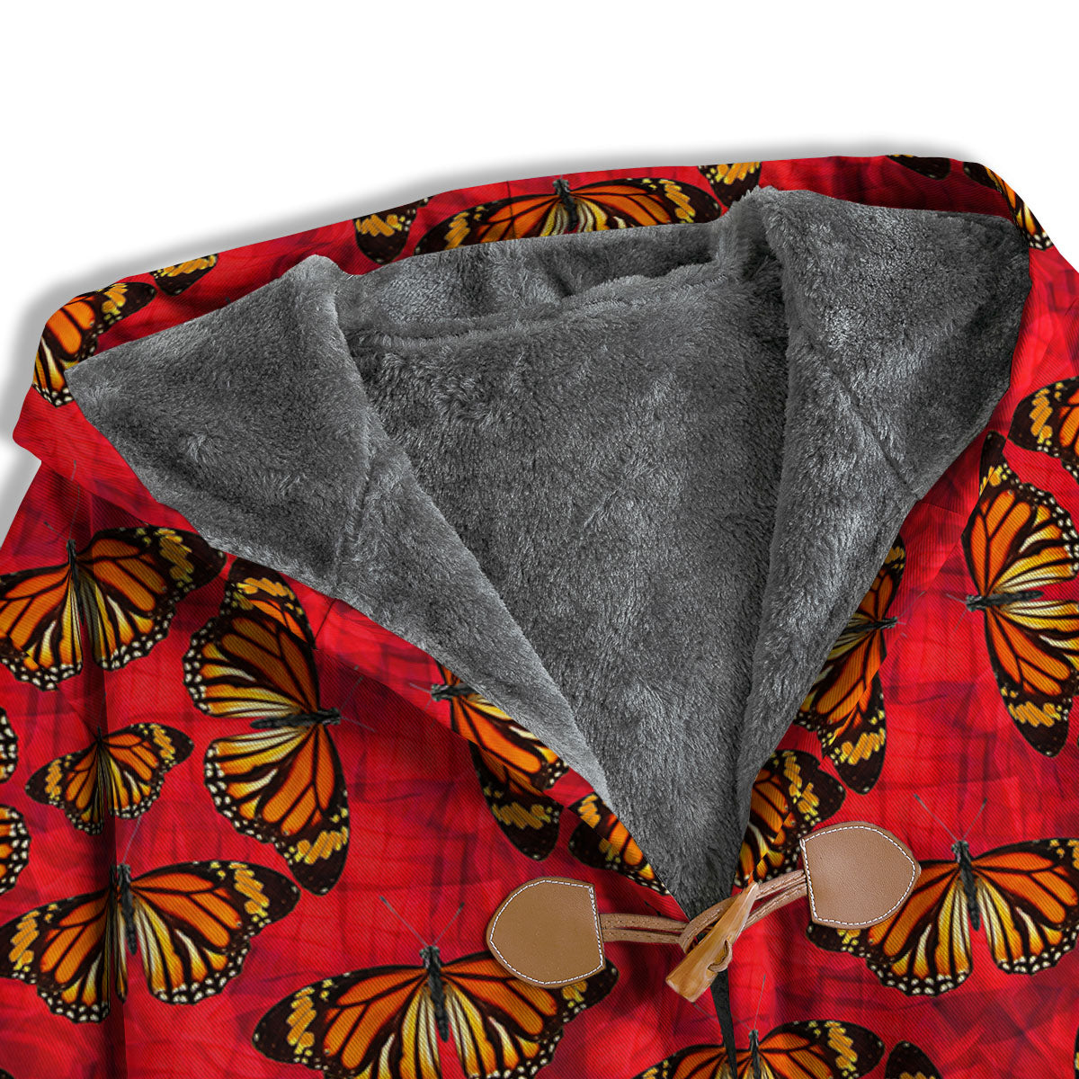 Butterflies Monarch Orange Print Pattern Men's Windbreaker Jacket-grizzshop