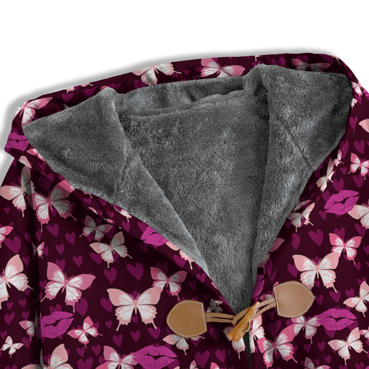 Butterfly And Girly Heart Print Pattern Men's Windbreaker Jacket-grizzshop