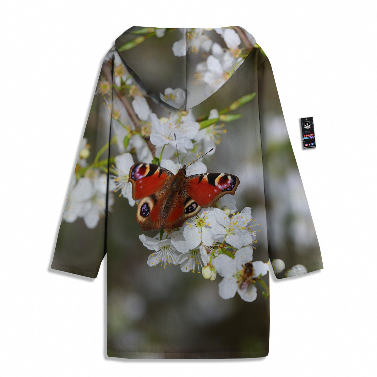 Butterfly Blossom Flower Print Men's Windbreaker Jacket-grizzshop