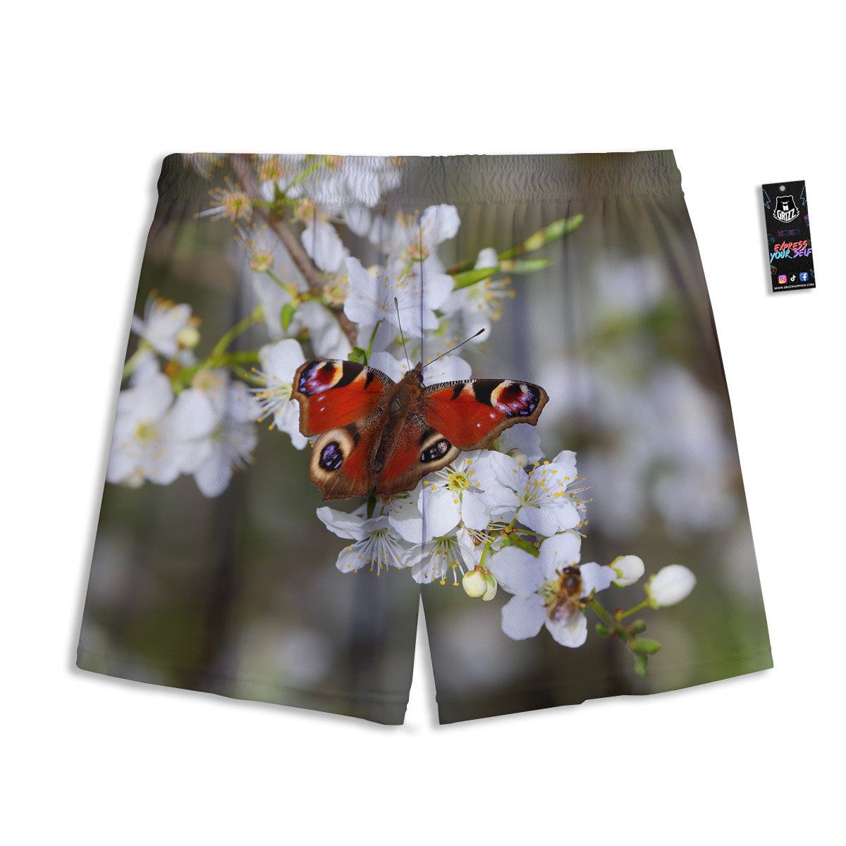 Capricorn Sign Black And Gold Print Mesh Shorts