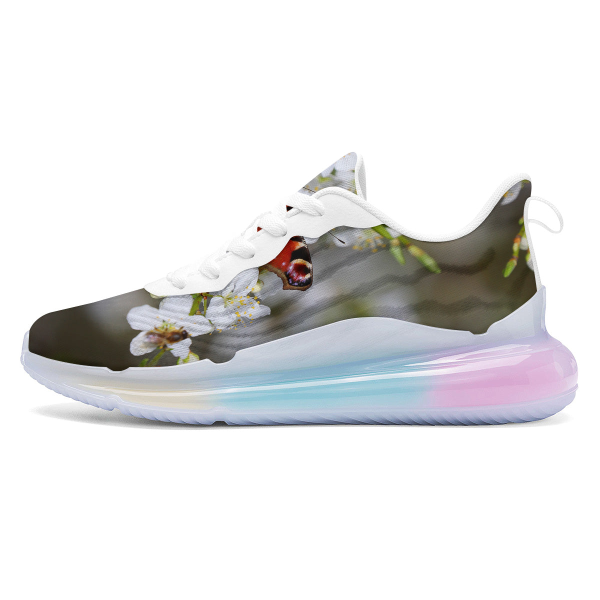 Butterfly Blossom Flower Print Running Sneakers-grizzshop