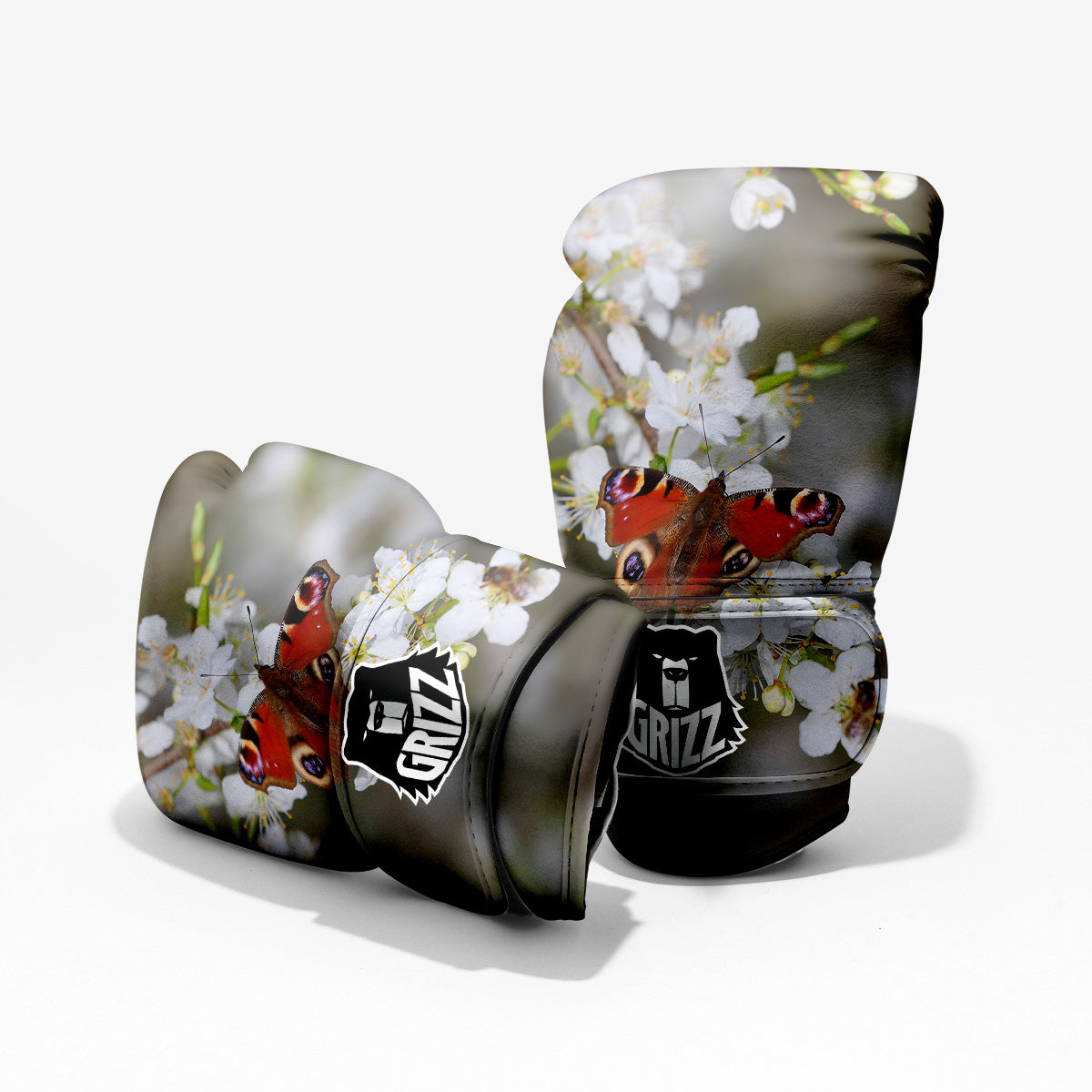 Butterfly Blossom Flower Print Pro Boxing Glove
