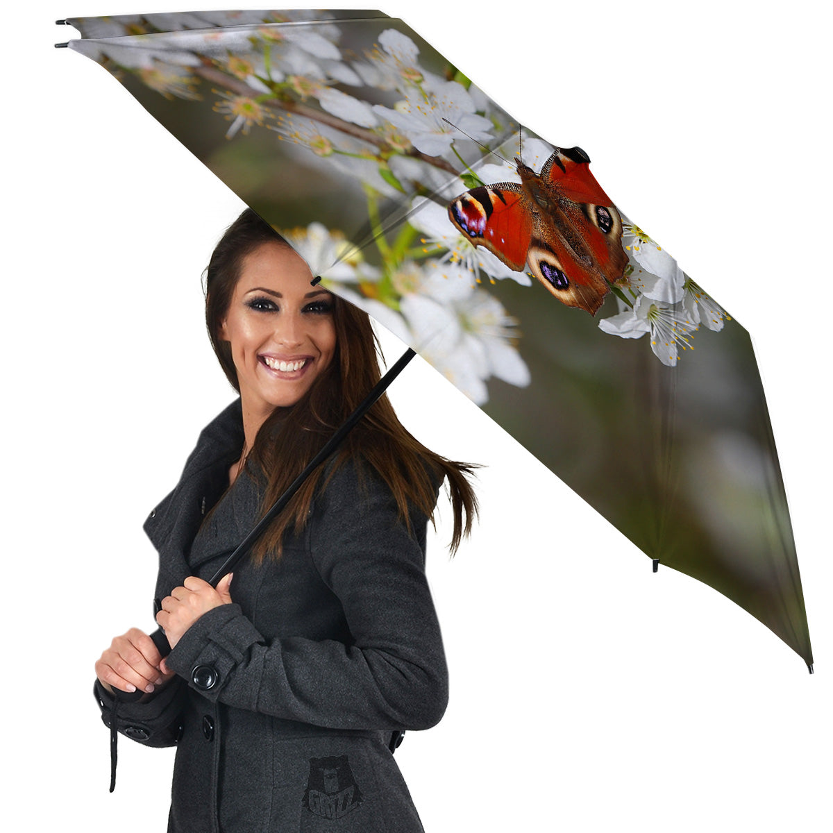 Butterfly Blossom Flower Print Umbrella-grizzshop