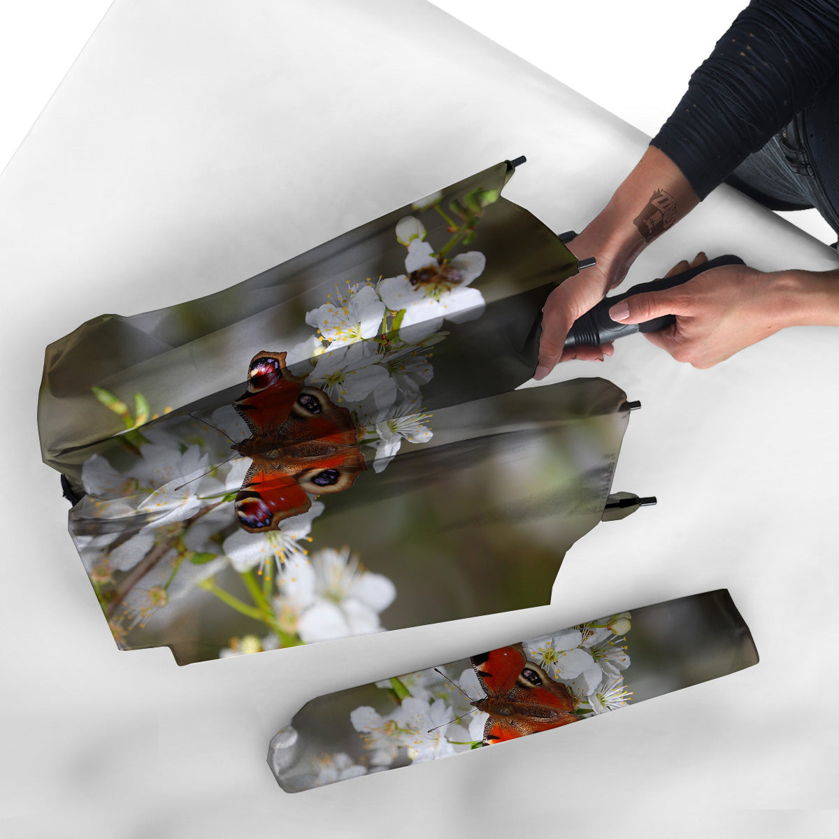 Butterfly Blossom Flower Print Umbrella-grizzshop