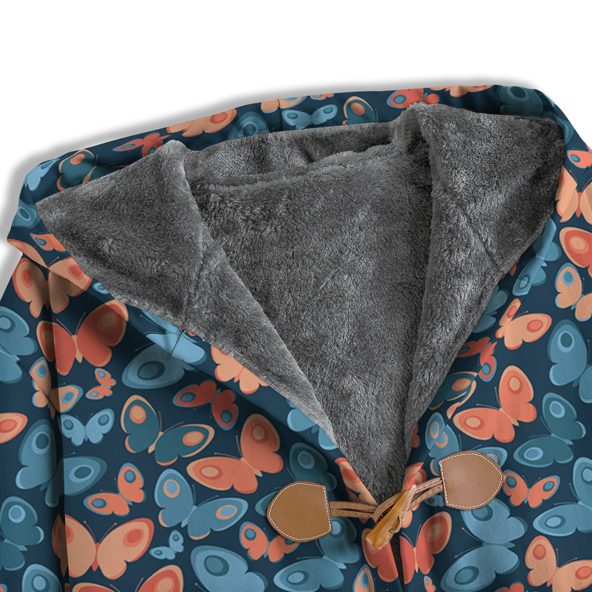 Butterfly Blue And Orange Print Men's Windbreaker Jacket-grizzshop
