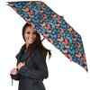 Butterfly Blue And Orange Print Umbrella-grizzshop