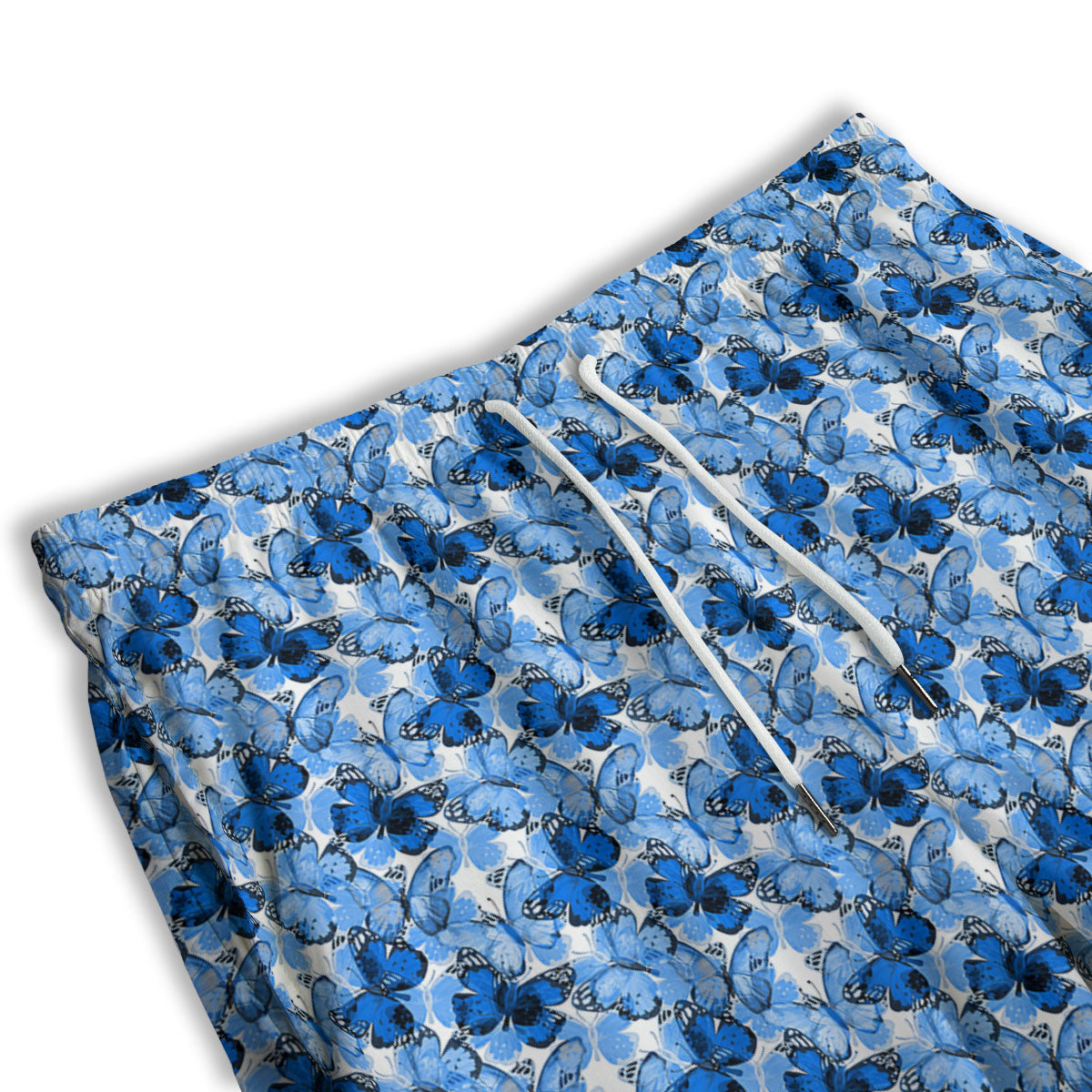 Butterfly Blue Spring Print Pattern Men's Athletic Shorts