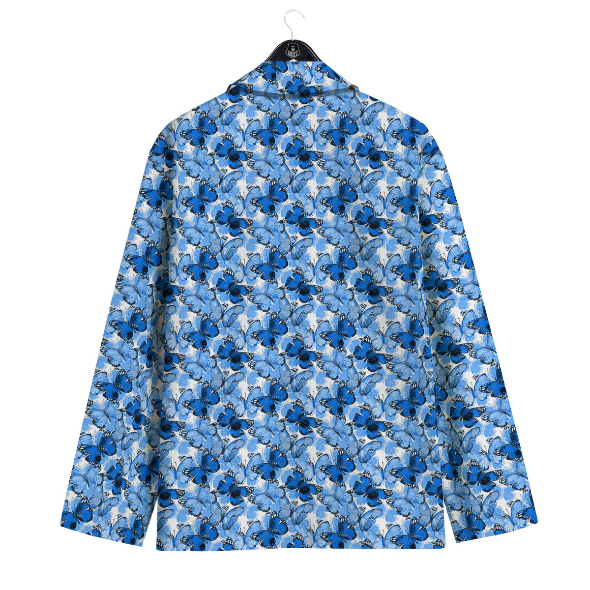 Butterfly Blue Spring Print Pattern Men's Sport Coat-grizzshop