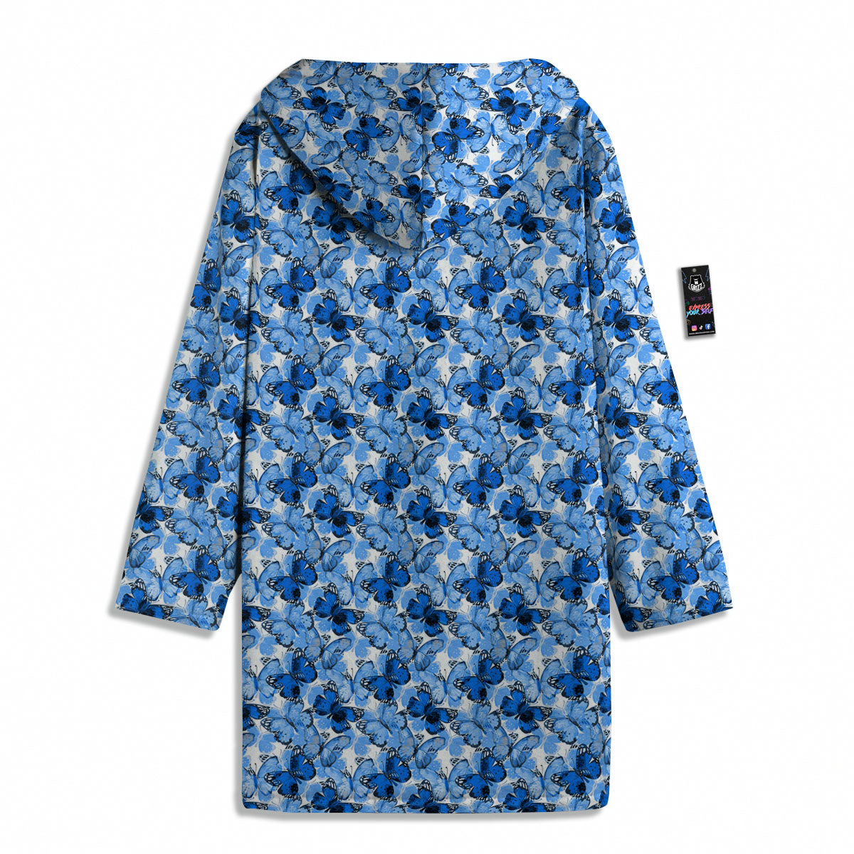 Butterfly Blue Spring Print Pattern Men's Windbreaker Jacket-grizzshop