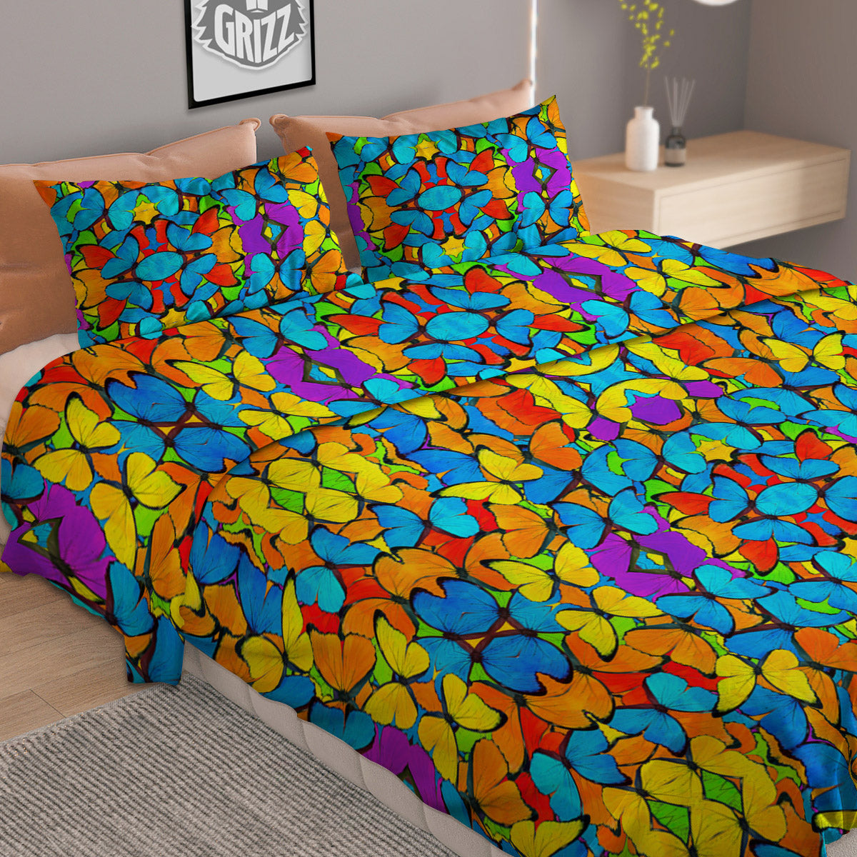 Card Suits Green Playing Print Pattern Duvet Cover Bedding Set