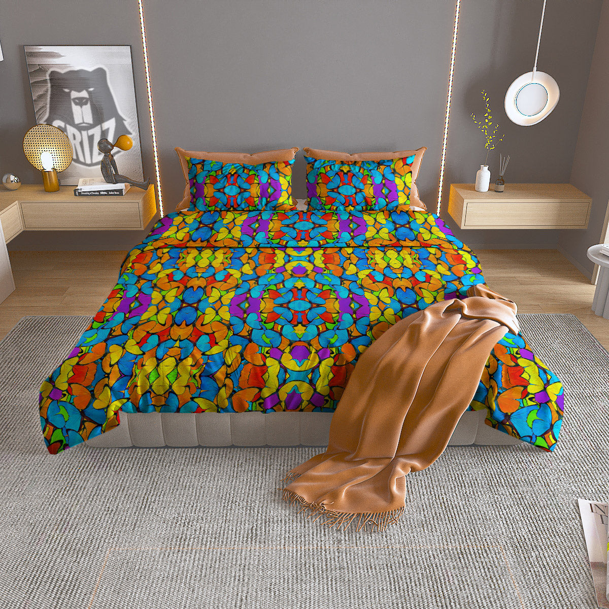 Card Suits Green Playing Print Pattern Duvet Cover Bedding Set