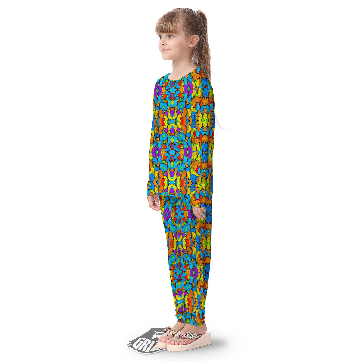 Butterfly Colorful Print Pattern Kid's Pajamas-grizzshop