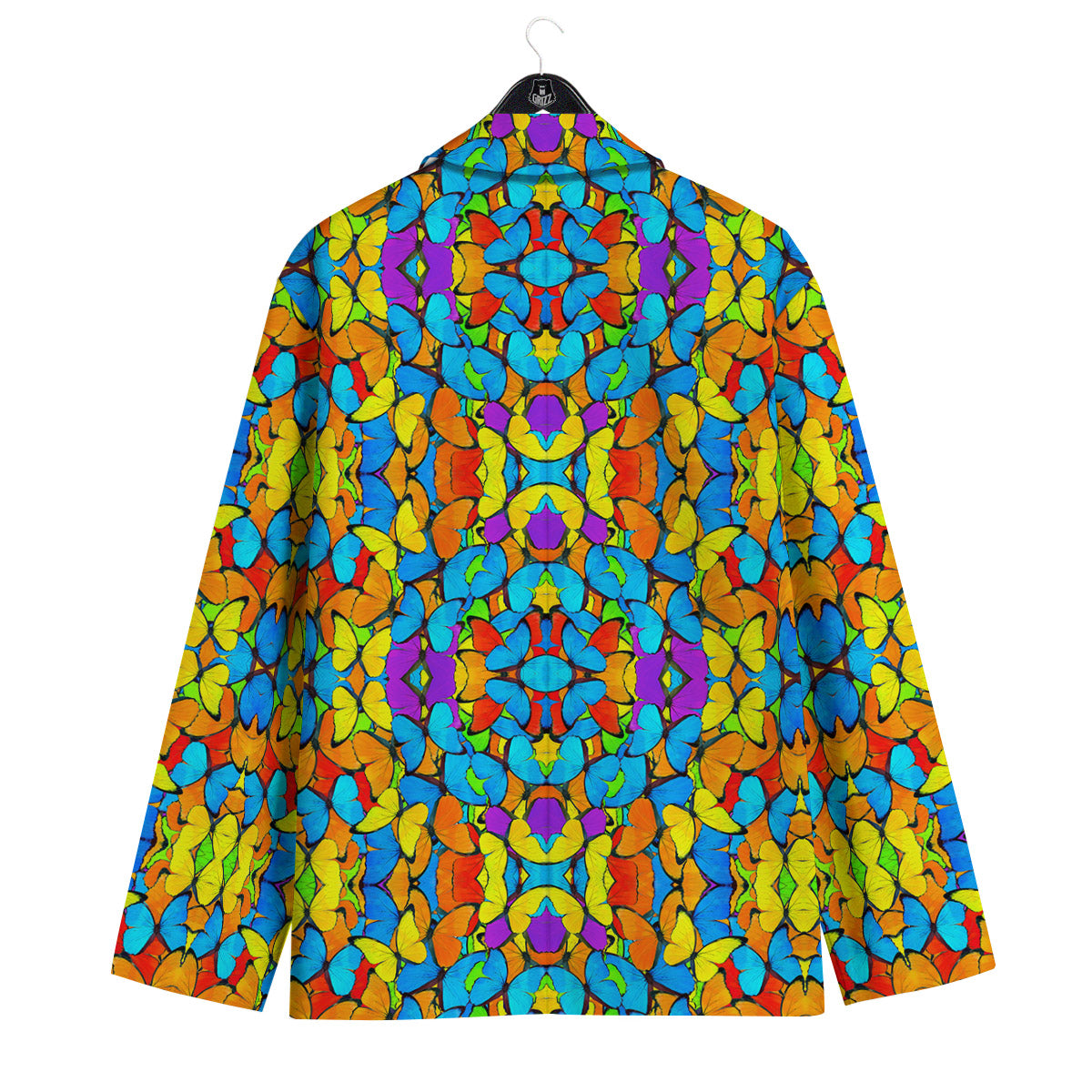Butterfly Colorful Print Pattern Men's Sport Coat-grizzshop