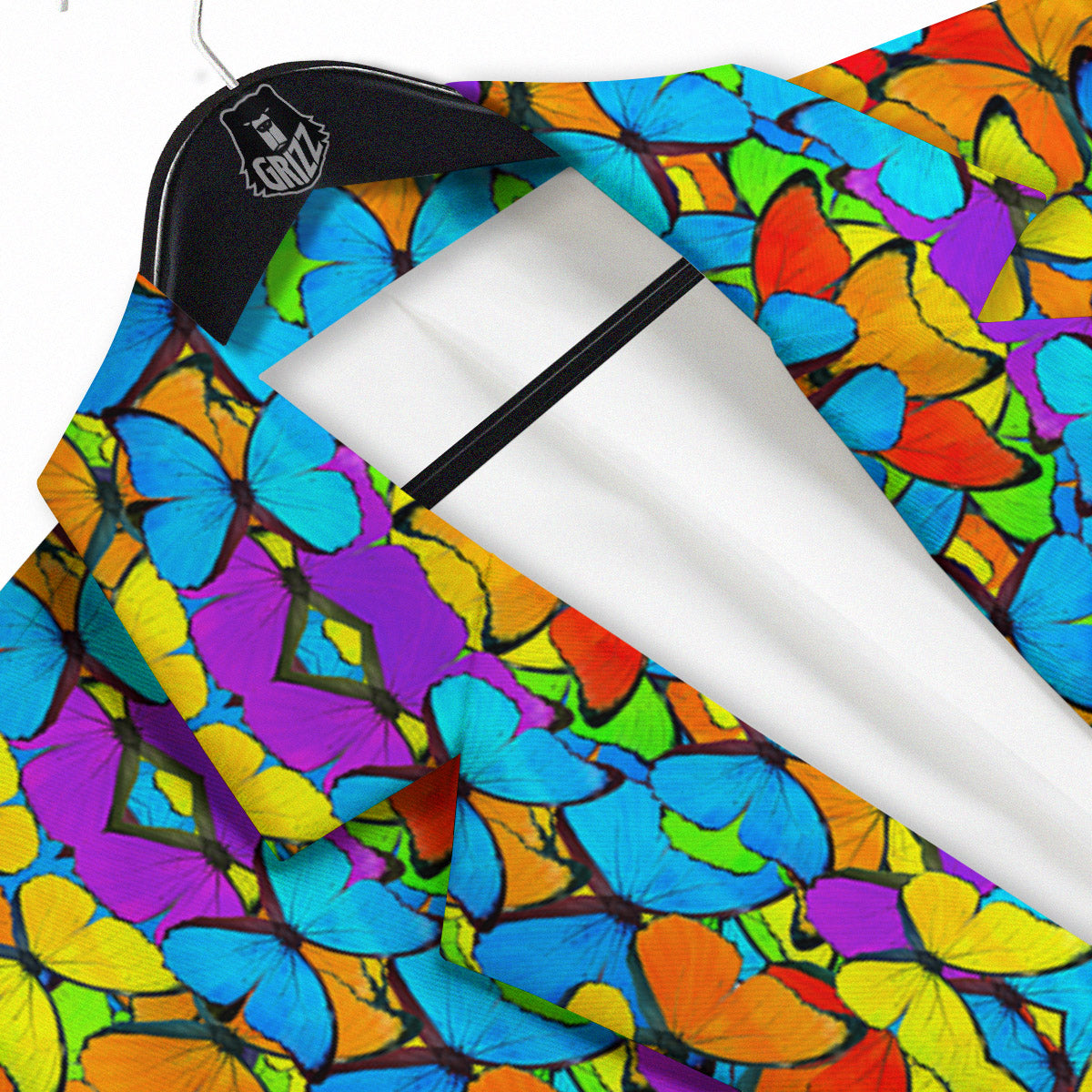 Butterfly Colorful Print Pattern Men's Sport Coat-grizzshop