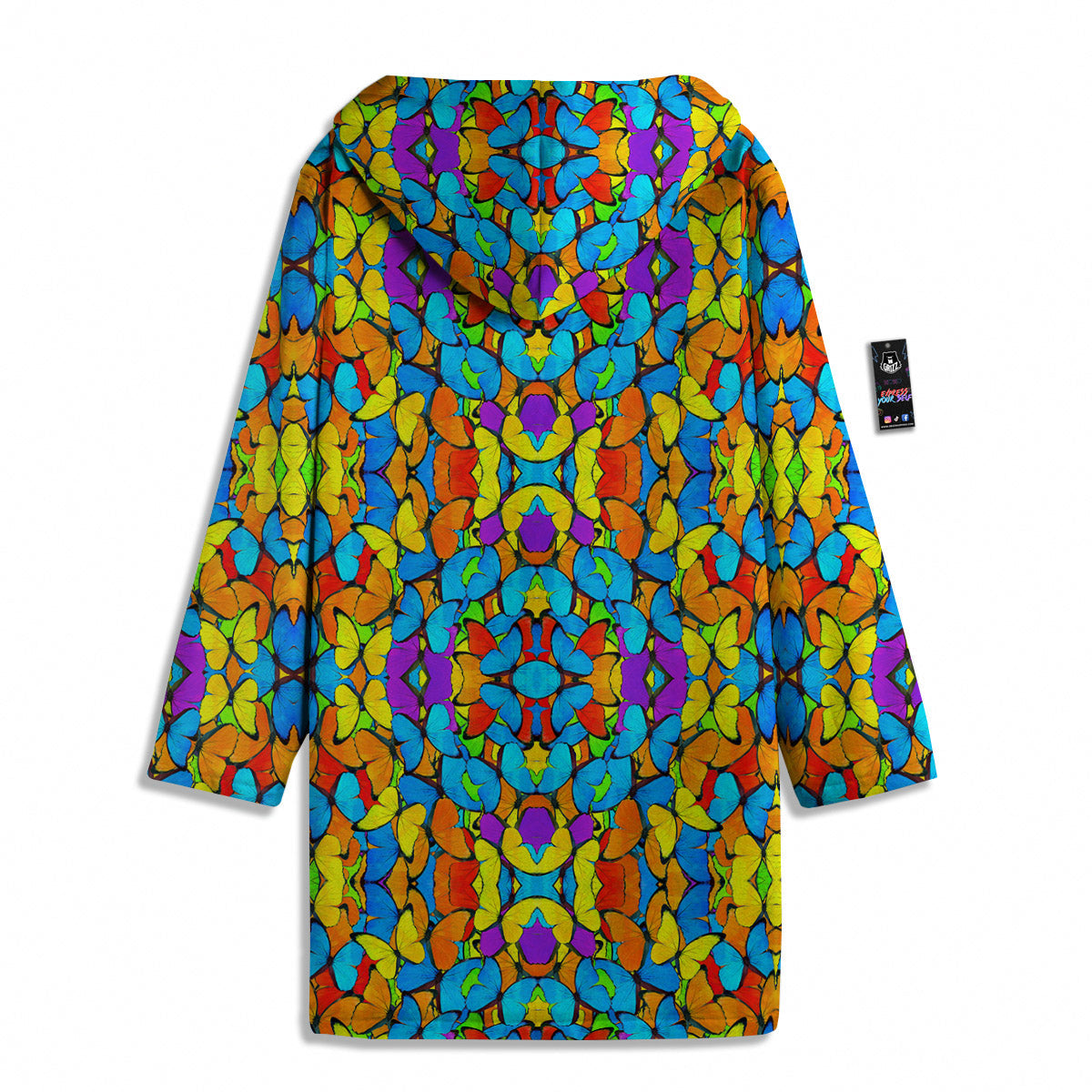 Butterfly Colorful Print Pattern Men's Windbreaker Jacket-grizzshop