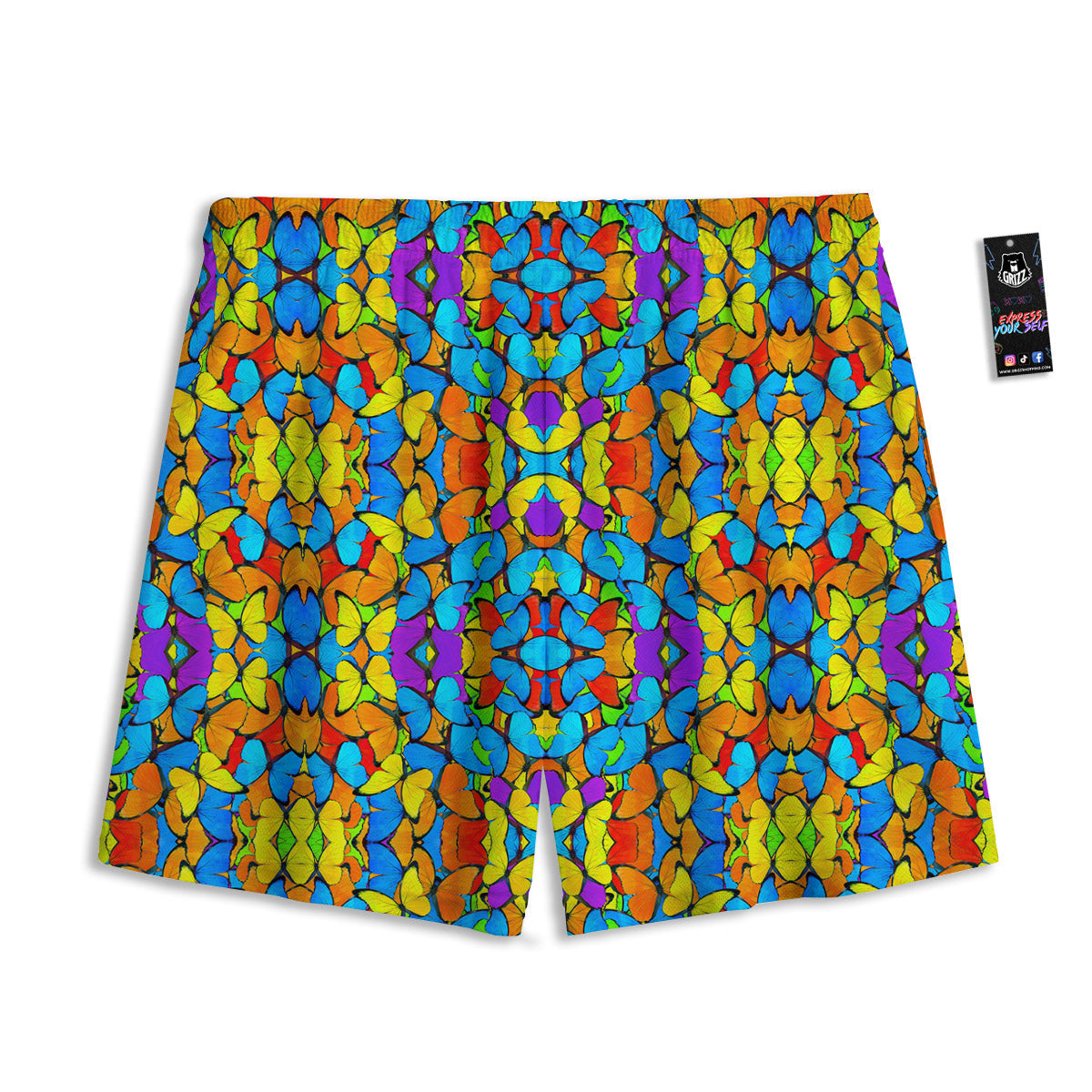 Card Suits Green Playing Print Pattern Mesh Shorts