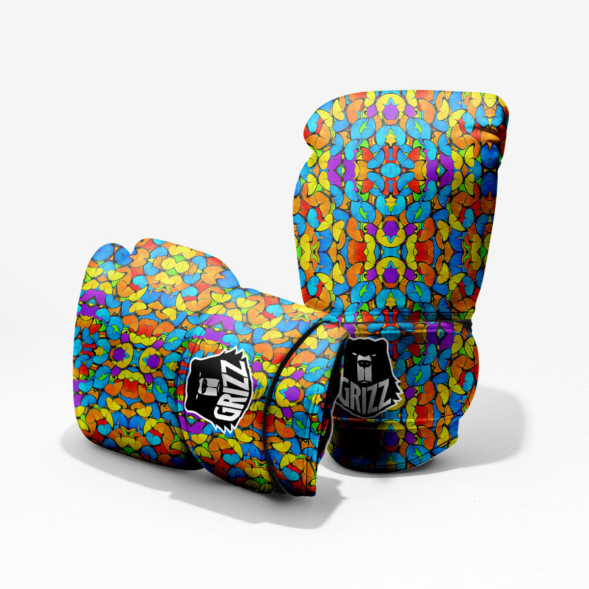 Butterfly Colorful Print Pattern Pro Boxing Glove