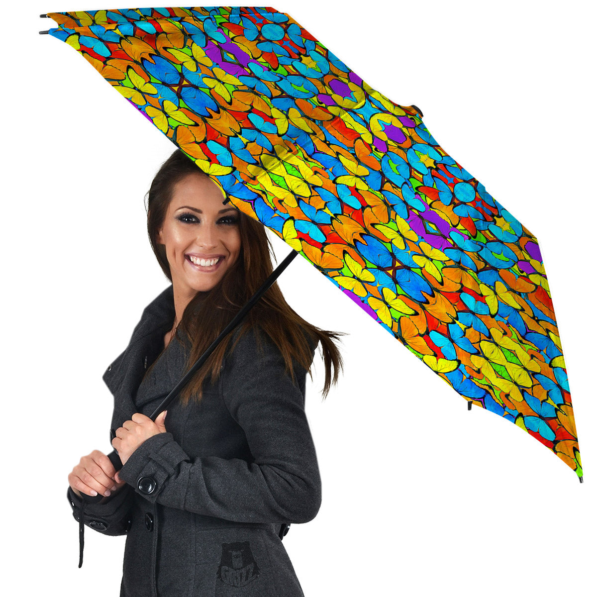 Butterfly Colorful Print Pattern Umbrella-grizzshop