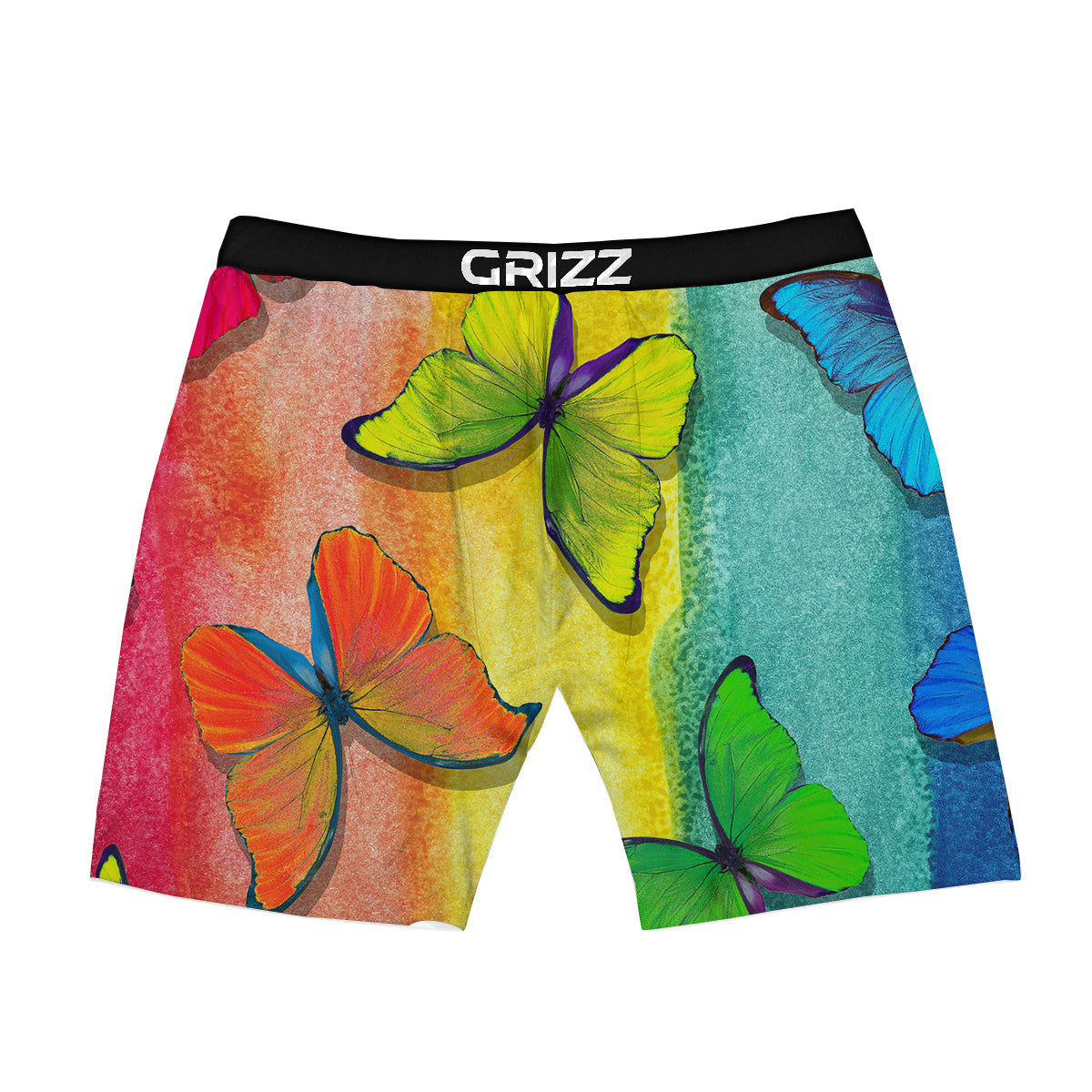 Butterfly Colorful Watercolor Print Boxer Briefs-grizzshop