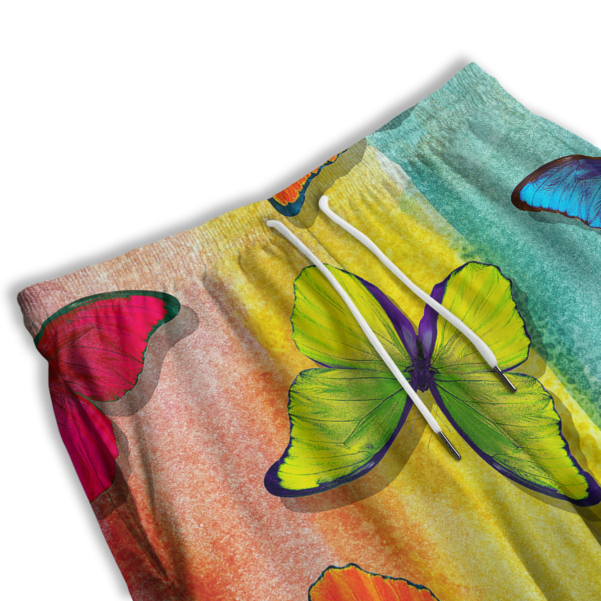 Butterfly Colorful Watercolor Print Men's Athletic Shorts