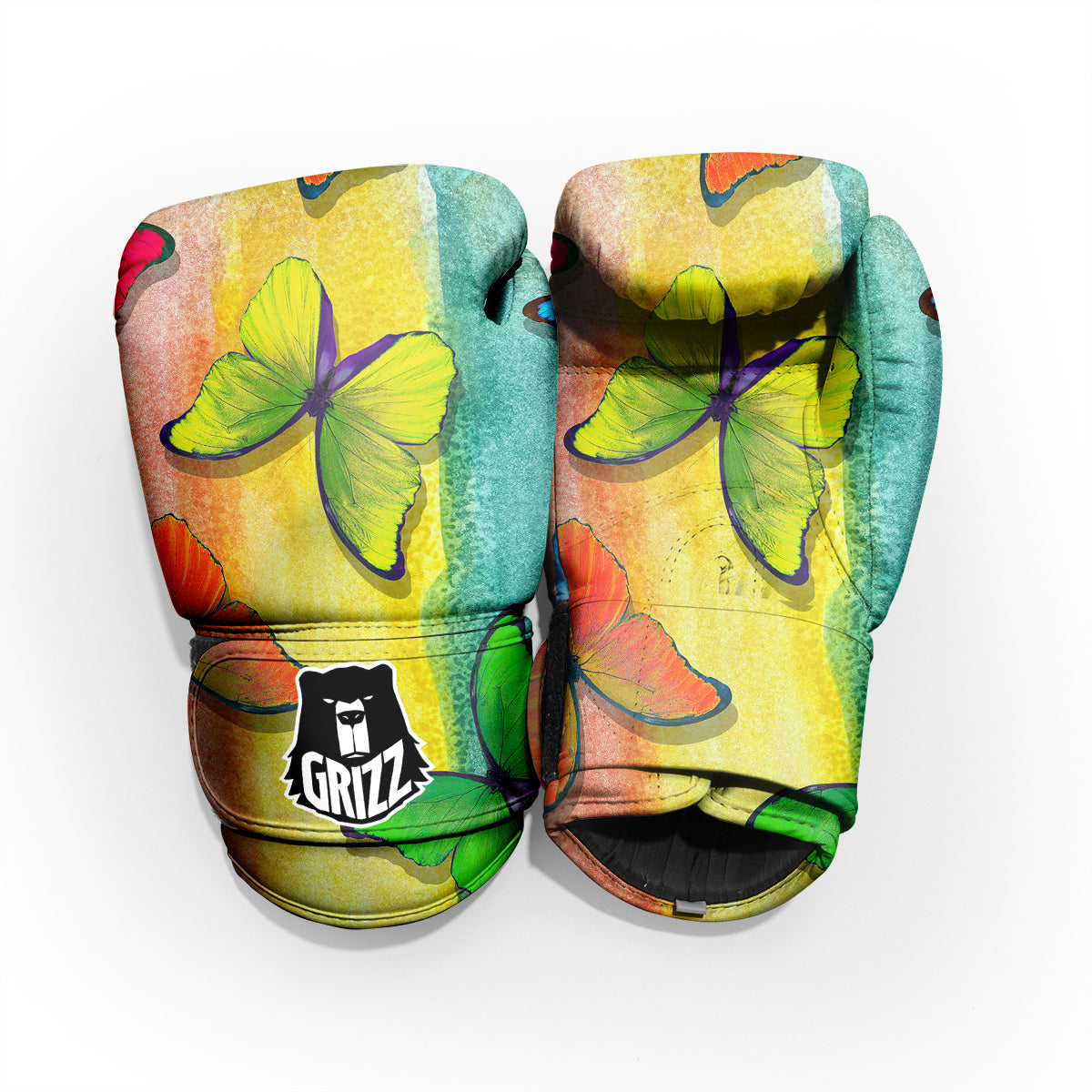 Butterfly Colorful Watercolor Print Pro Boxing Glove