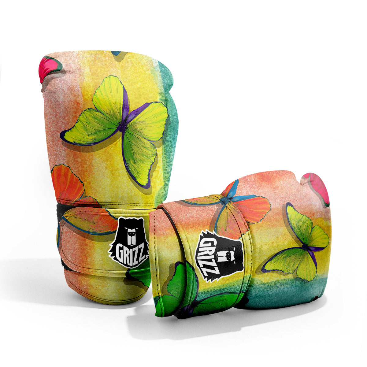 Butterfly Colorful Watercolor Print Pro Boxing Glove