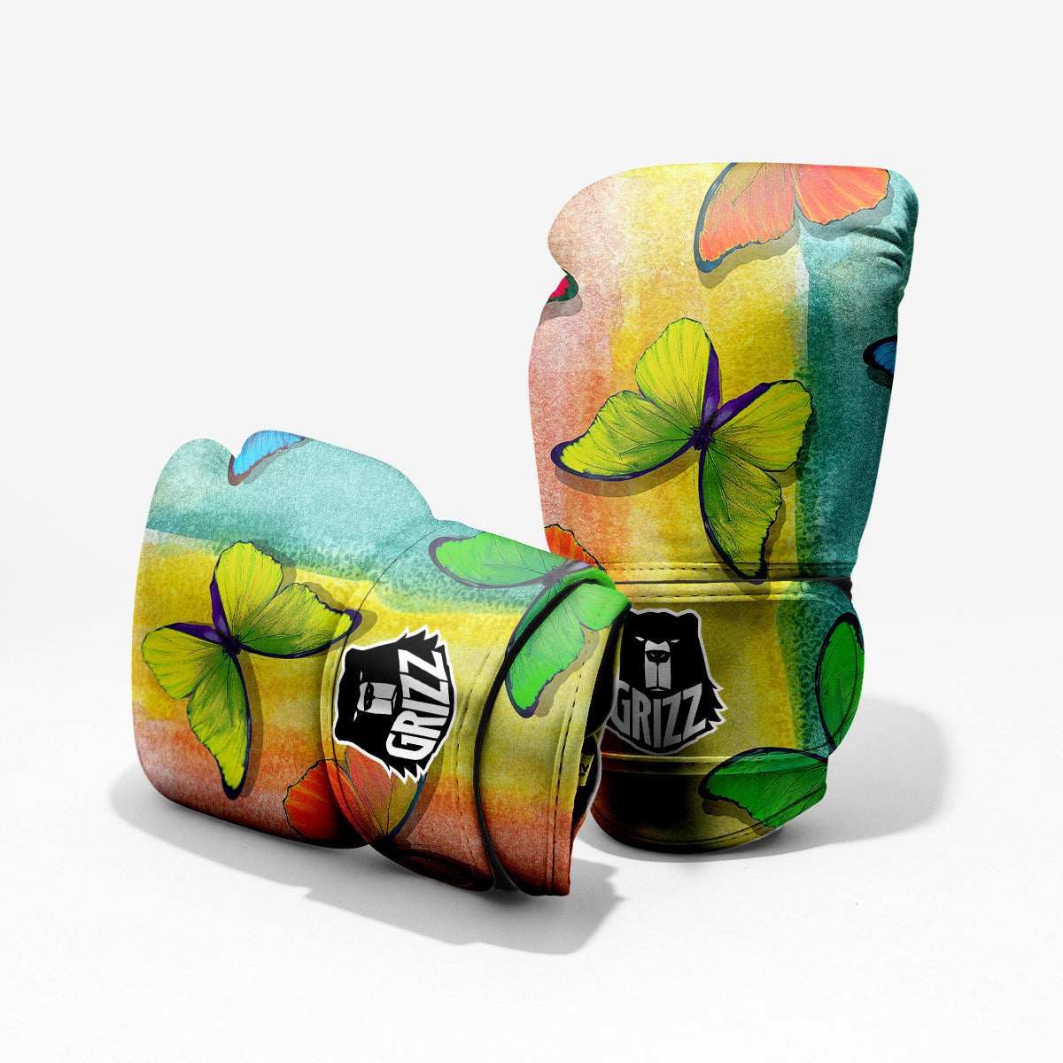 Butterfly Colorful Watercolor Print Pro Boxing Glove