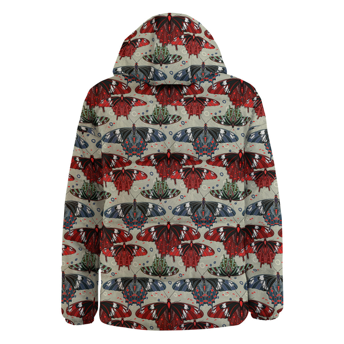 Butterfly Exotic Print Pattern Down Jacket-grizzshop