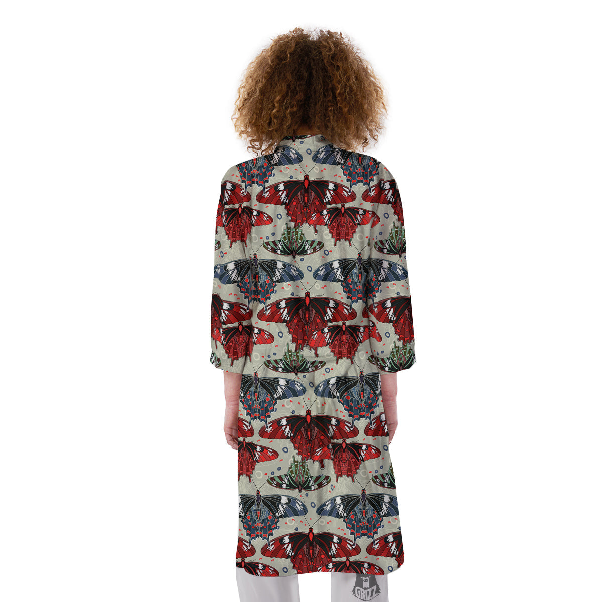 Butterfly Exotic Print Pattern Kimono-grizzshop