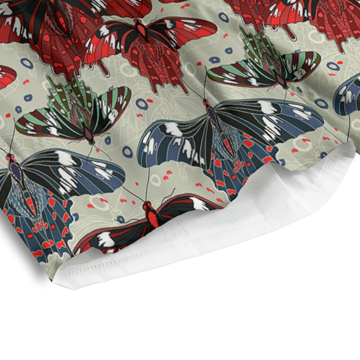 Butterfly Exotic Print Pattern Men's Athletic Shorts