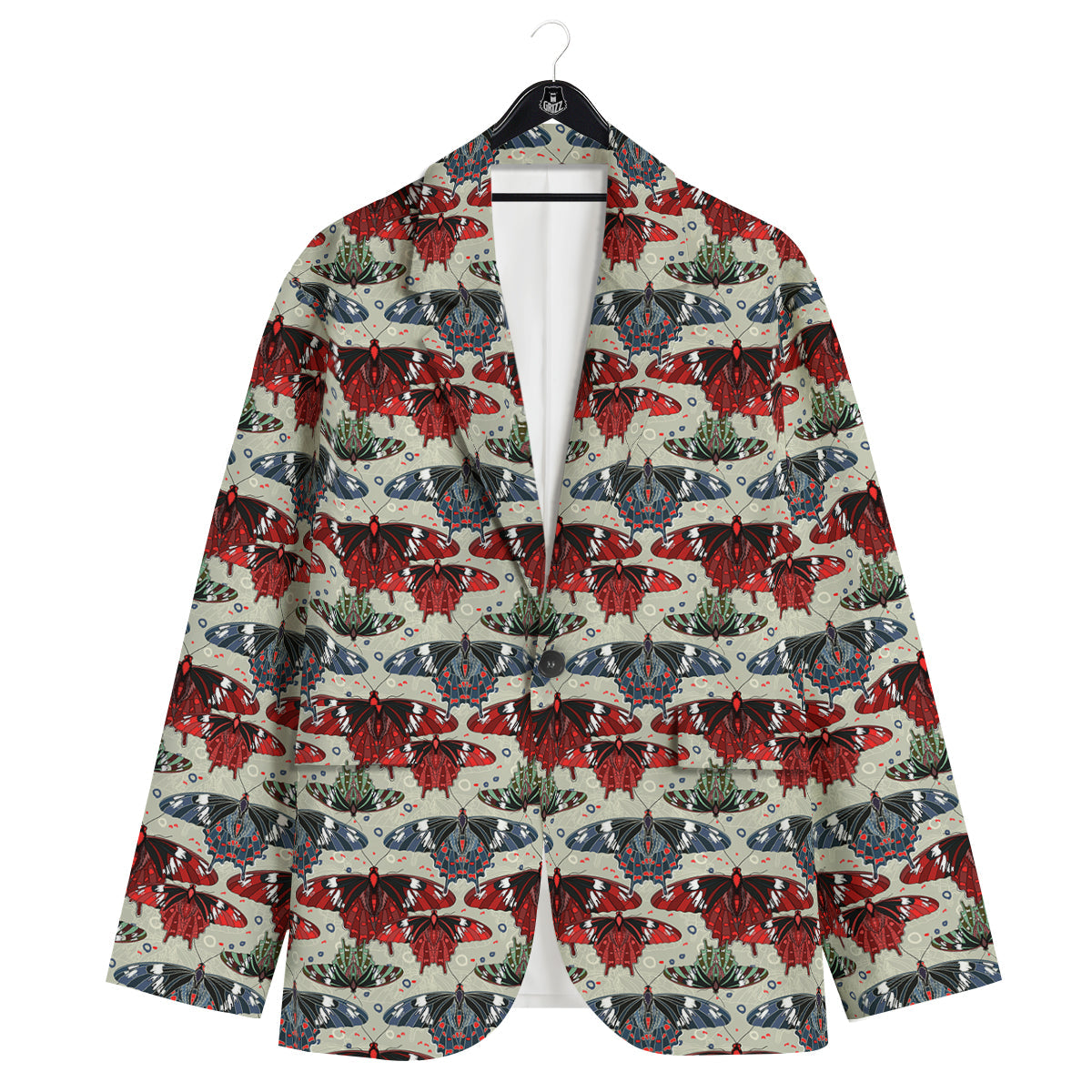 Butterfly Exotic Print Pattern Men's Sport Coat-grizzshop