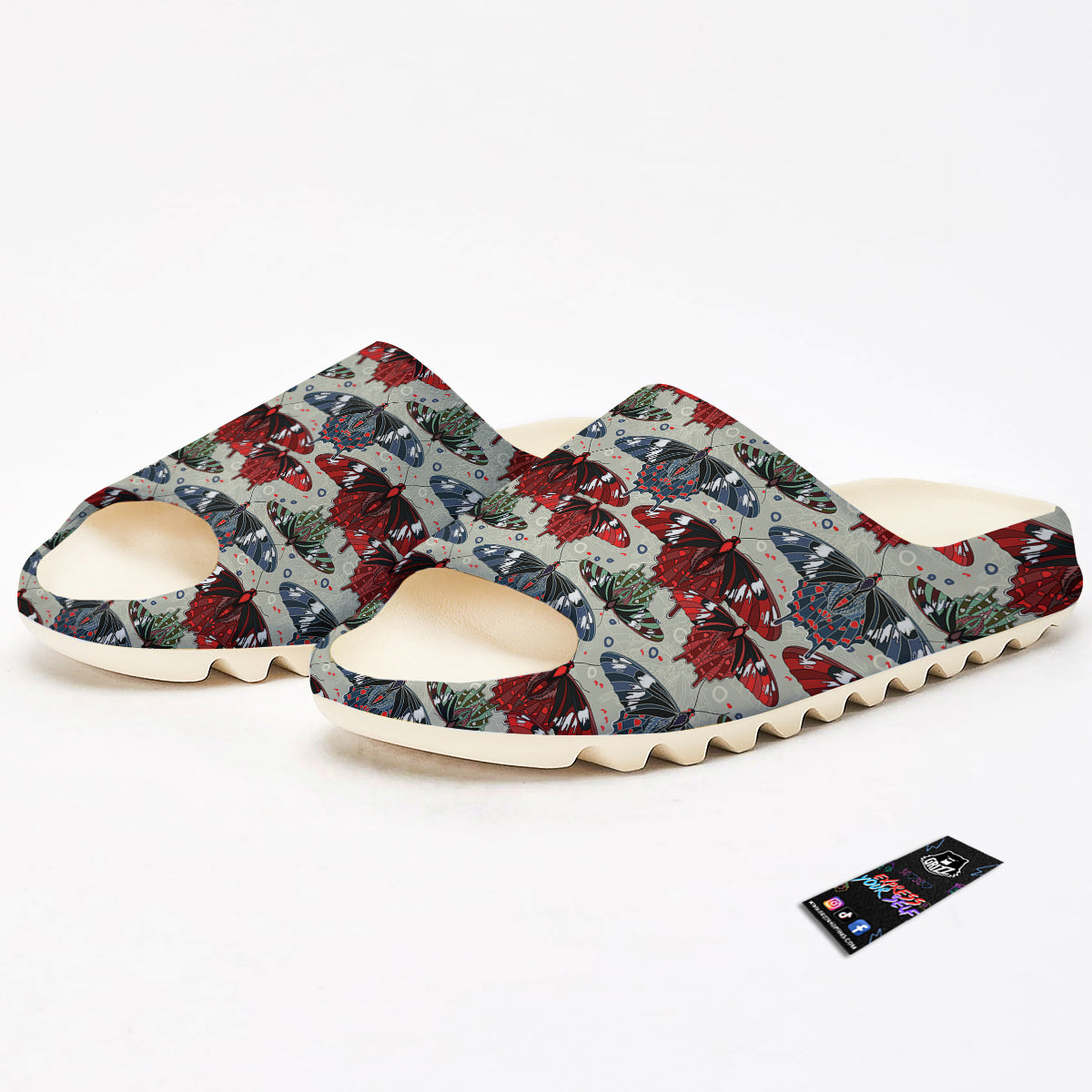 Butterfly Exotic Print Pattern Sandals-grizzshop