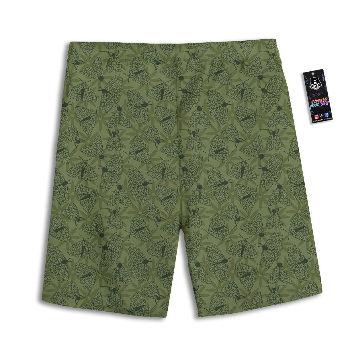 Buffalo Check White And Navy Print Men's Athletic Shorts